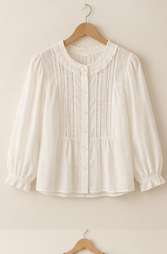 Blusa marfil bordada
