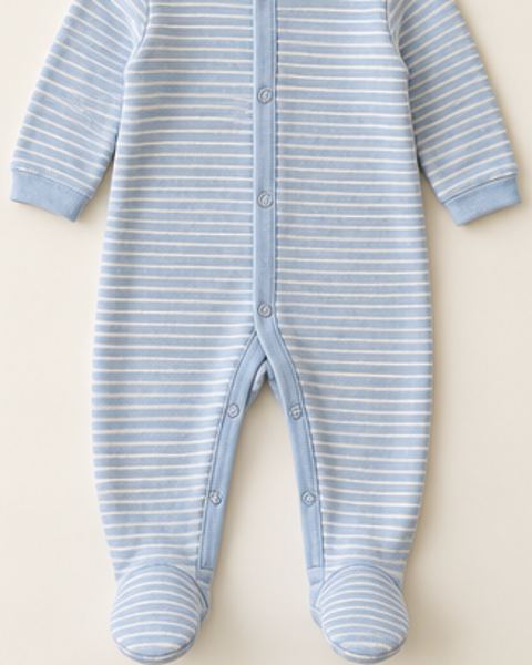 Pijama celeste a rayas