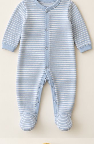 Pijama celeste a rayas