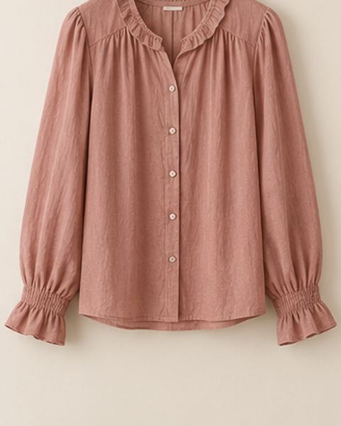 Blusa rosa empolvado