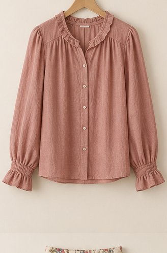 Blusa rosa empolvado