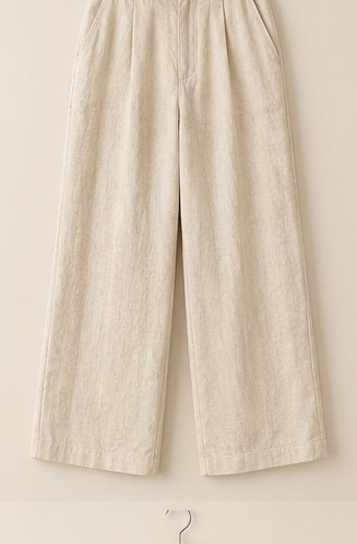 Pantalón de lino crema